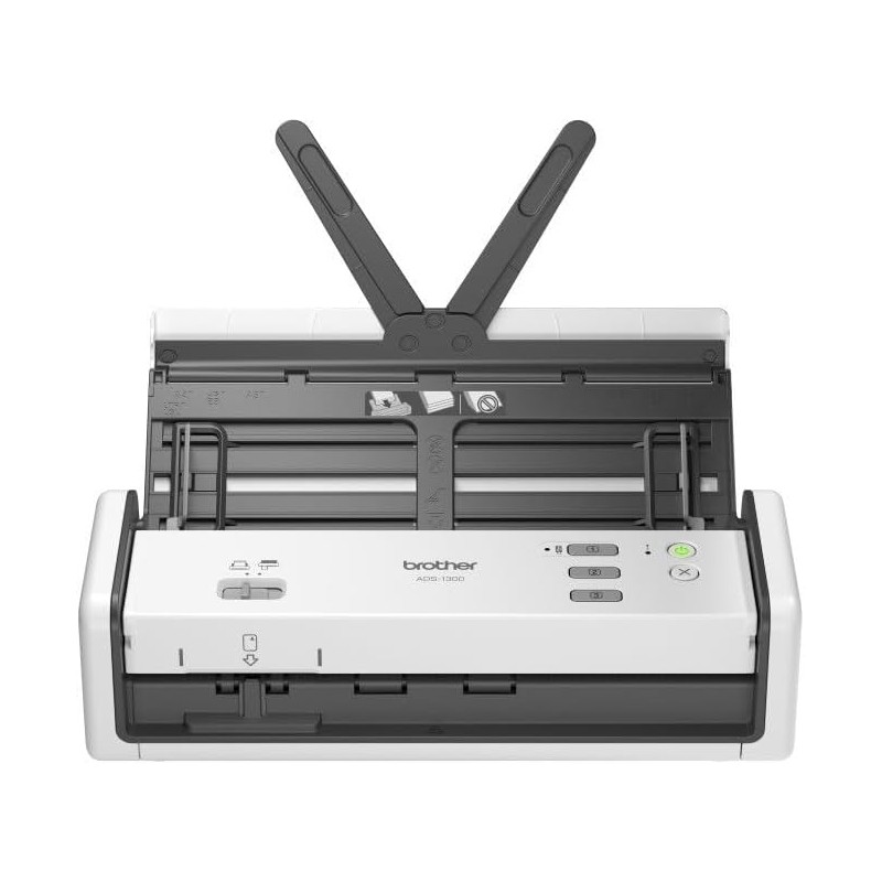 Brother ADS1300, Scanner compatto e portatile A4, 30 ppm/min, ADF 20 fogli