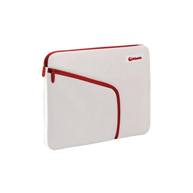 BORSA NB E TABLET 7" ATLANTIS P004-K837-A9-7MOD.BIANCO+ZIP ROSSA-TASCA LATERALE